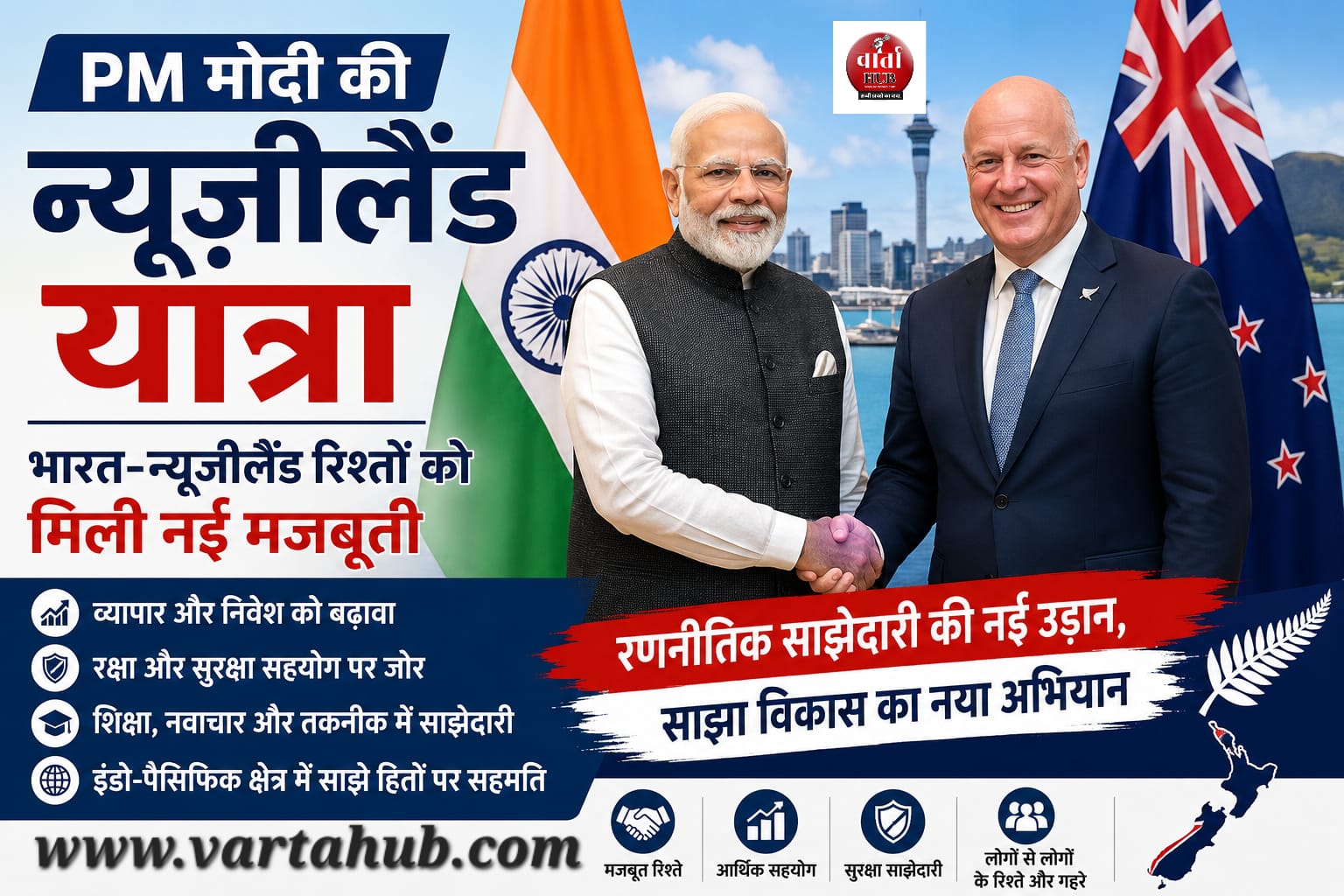 PM मोदी की न्यूज़ीलैंड यात्रा