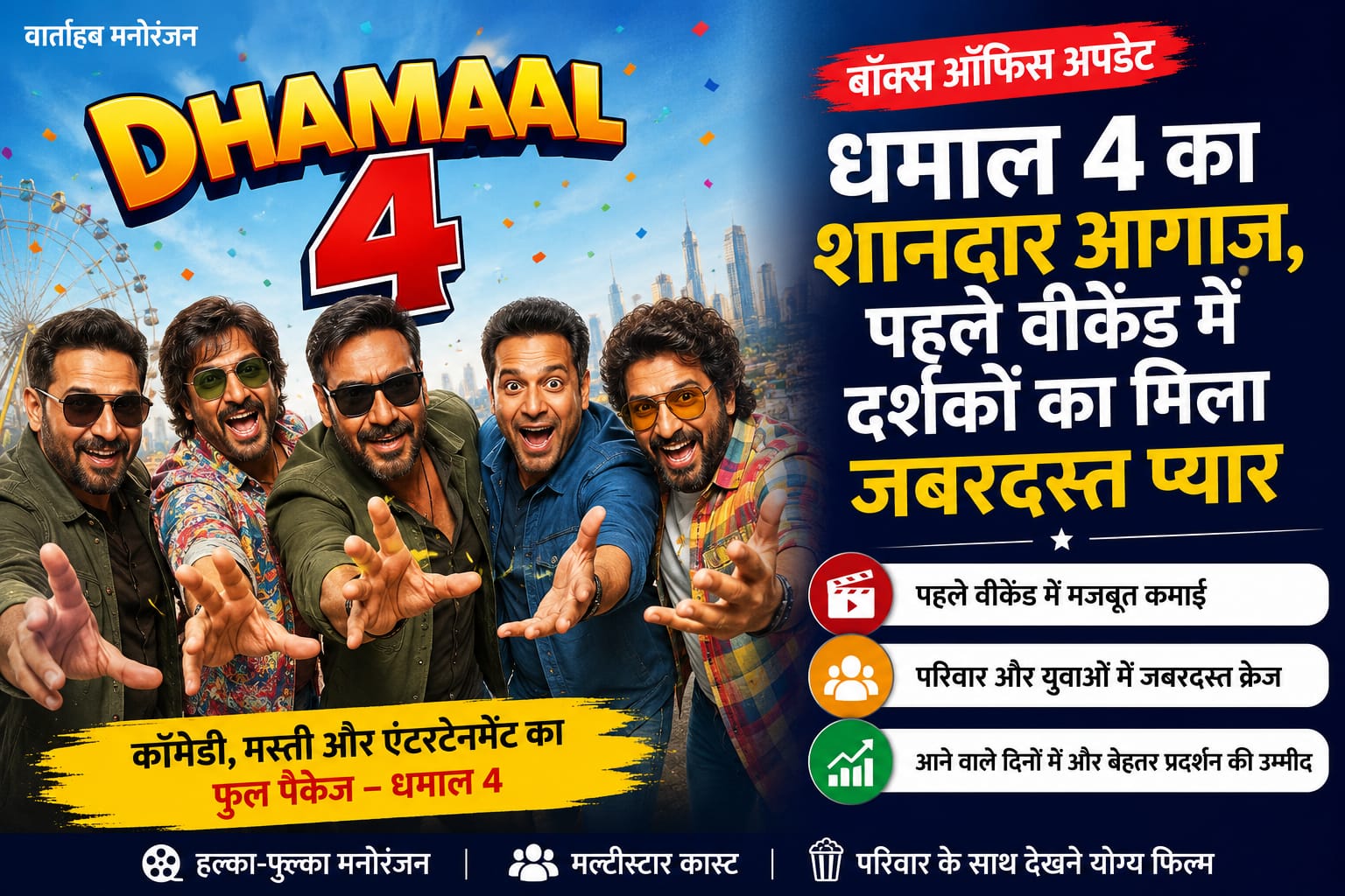 धमाल 4 का बॉक्स ऑफिस पर शानदार आगाज़