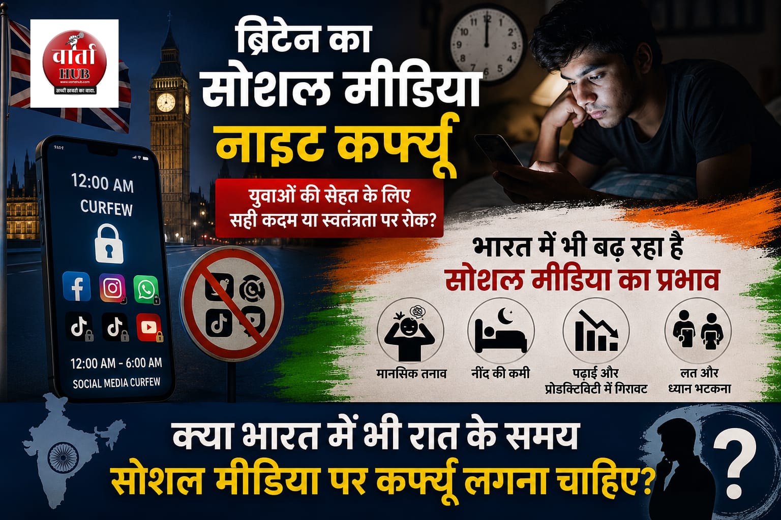 ब्रिटेन का सोशल मीडिया नाइट कर्फ्यू