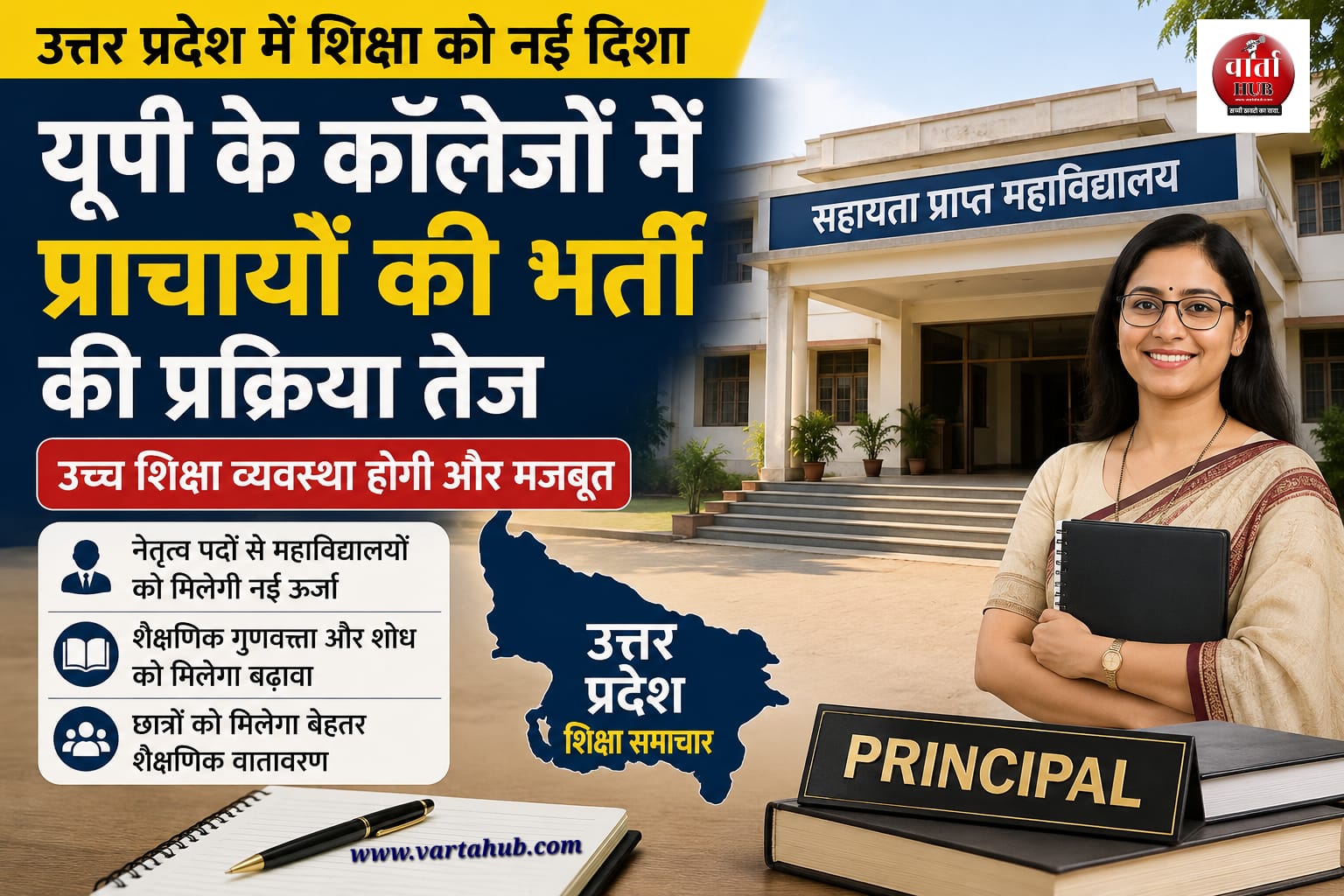 यूपी के महाविद्यालयों में नए प्राचार्यों की नियुक्ति