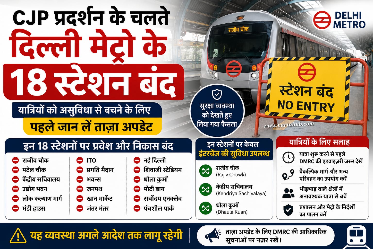 Delhi Metro Station Closed